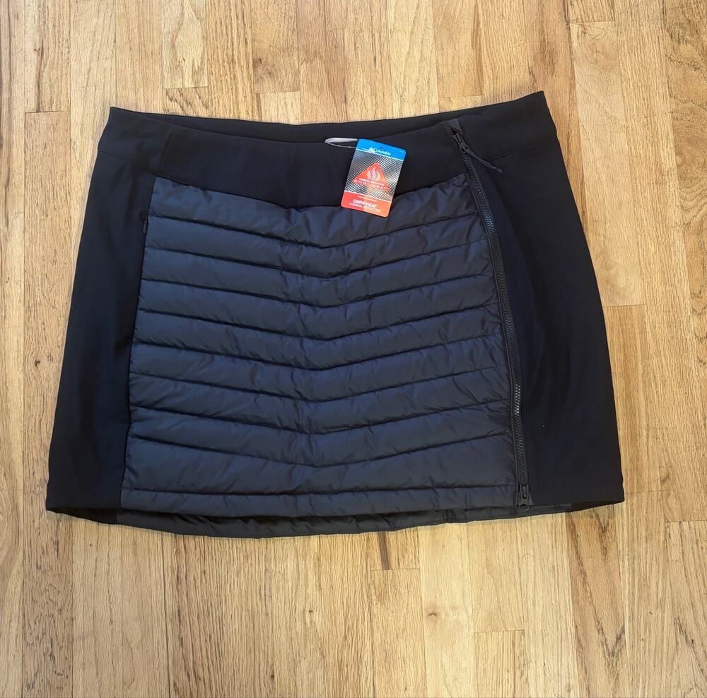 NWT Women’s Columbia Black Powder Lite II Insulated Skirt WL6822, size 20